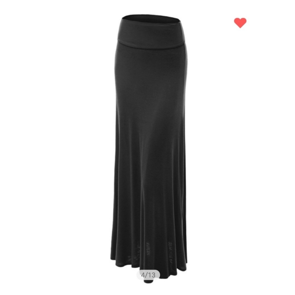 3XL Black Maxi Skirt